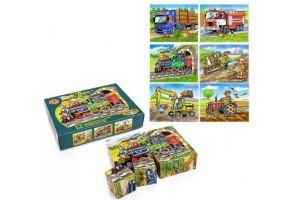 Kostky kubus Mašinka dřevěné