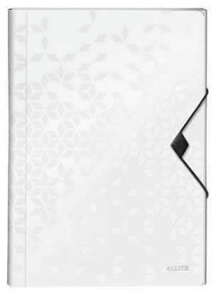 Aktovka na dokumenty "Wow", bílá, A4, PP, 6 částí, LEITZ