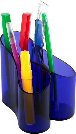 Stojánek na psací potřeby, ICO "Lux", transparentní modrý