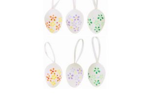 Vajíčka plastová na zavěšení 4cm 6ks v sáčku