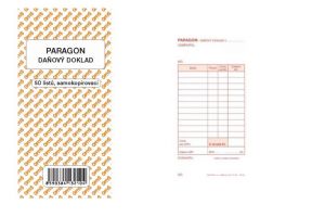 Paragon obchodní, 7,5 × 14,8 cm, 50 listů, samopropisovací, OPTYS 1321