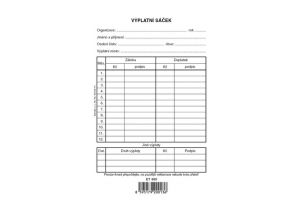 Výplatní sáček (oboustranný) / ET505 / Baloušek tisk