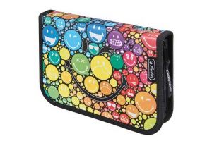 Penál školní 1-klopa SW Rainbow PLNĚNÝ HERLITZ (školní pouzdro PLNĚNÉ Smiley-World)