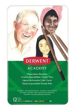 Akvarelové pastelky "Academy", 12 různých barev, DERWENT