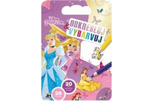 Obkresluj a vybarvuj Princezny