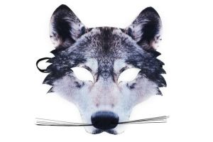 Maska vlk s vousy dětská