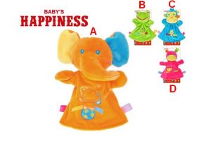 Maňásek zvířátko plyšové 23cm Babyś Happiness 4 druhy
