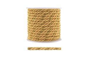 Dekorační provázek zlatý 5m