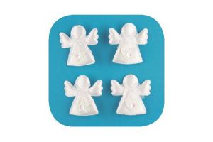 Anděl bílý na klipu 6cm 4ks v sáčku