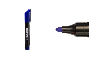 KORES K-MARKER Permanentní popisovač, kulatý hrot 3 mm, modrý