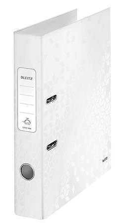 Pákový pořadač "180° WOW", bílá, 52 mm, A4, polaminovaný karton, lesklý, LEITZ