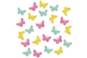 Dřevění motýli 2cm 24ks