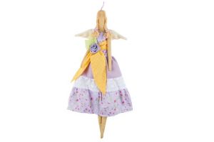 Andělka látková, fialková 47 cm