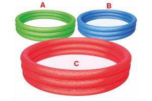 Bazen nafukovací 152x30cm 3 komory 282 l 3 barvy