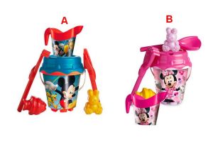 Pískový set Mickey a Minnie s konvičkou