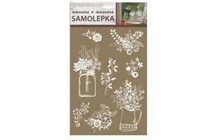 Samolepicí dekorace bílé 30 x 21 cm