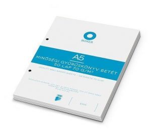 Náhradní listy do pořadače, bílá, A5, linkované, 50 listů, BOXER