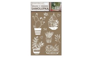 Samolepicí dekorace bílé 30 x 21 cm