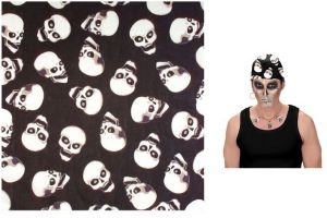 Šátek pirát s lebkami