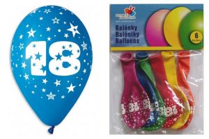 OB balonky GM 90 6 balonků 26cm potisk 18