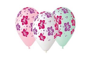 Balónky nafukovací ibišek 30cm 12" 5ks