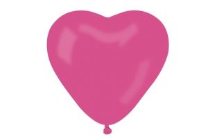 Balónek srdce 25cm fushiový 07