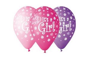 Balónky nafukovací It‚s a GIRL 30cm 5ks 12"