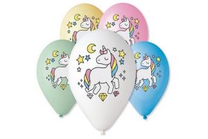 Balónky nafukovací Jednorožec 30cm 12" 5ks