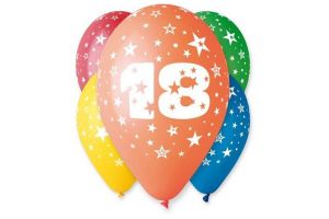 Balónky potisk 18 5ks 30cm 12"