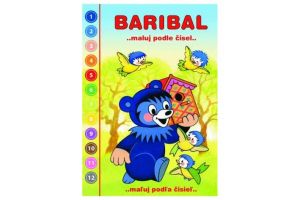 Omalovánky A5 Baribal Maluj podle čísel