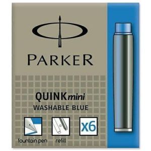 Inkoustové bombičky, krátké, modrá, PARKER "Royal"