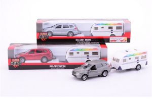 Super auta kovová s přívěsesm 3 druhy
