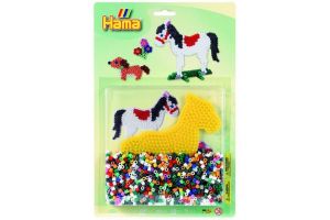 HAMA zažehlovací korálky MIDI - korálkový set Kůň (cca 1100 kusů korálků)