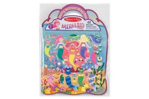 Melissa & Doug - Adhezní sešit se samolepkami- Mořská panna