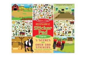 Melissa & Doug - Blok s adhezními samolepkami - Farma