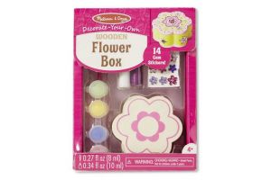 Melissa & Doug - Dřevěná krabička k vymalování - Květina