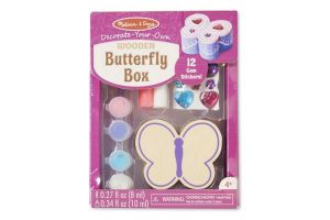 Melissa & Doug - Dřevěná krabička k vymalování - Motýl