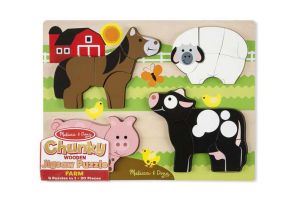 Melissa & Doug - Dřevěné puzzle - farma
