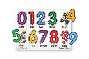 Melissa & Doug - Dřevěné puzzle - Číslice