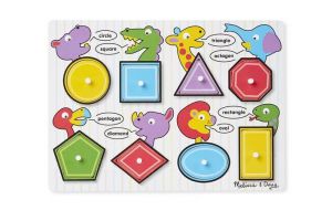 Melissa & Doug - Dřevěné puzzle - Tvary