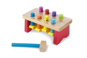Melissa & Doug - Výuková hračka - dřevěná zatloukačka DELUXE
