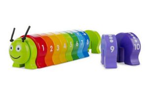 Melissa & Doug - Výuková hračka - Skládání podle čísel - dřevěná Housenka