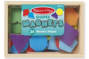 Melissa & Doug - Dřevěné magnetické tvary 25 ks