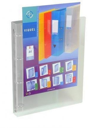Pořadač "Propyglass", transparentní, čtyřkroužkový, 25 mm, A4, PP, VIQUEL