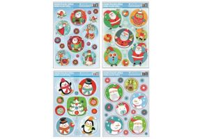 Okenní folie s glitrem barevná 42x30cm dětská