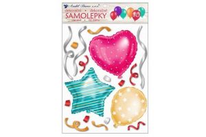 Samolepka na zeď 3D balónková 35x27cm