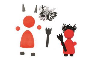 Komponenty k výrobě čerta 14cm