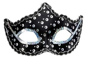 Škraboška černá, hologram