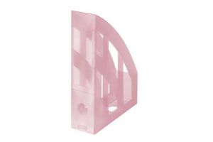 Stojan na spisy trans. růžový