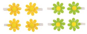 Kytka na kolíčku 4 cm, 4 ks v sáčku